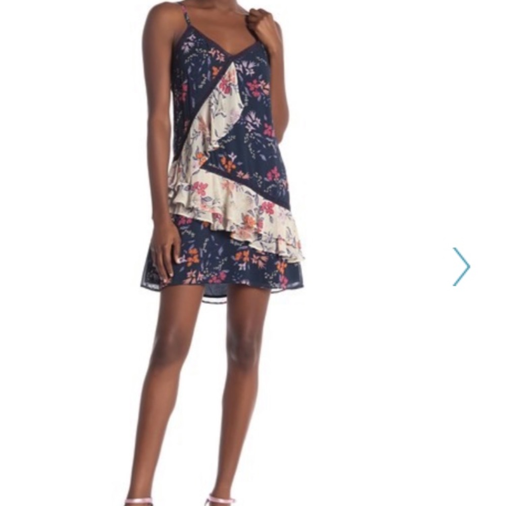 Love Sam Amaryllis Bouquet Mini Dress